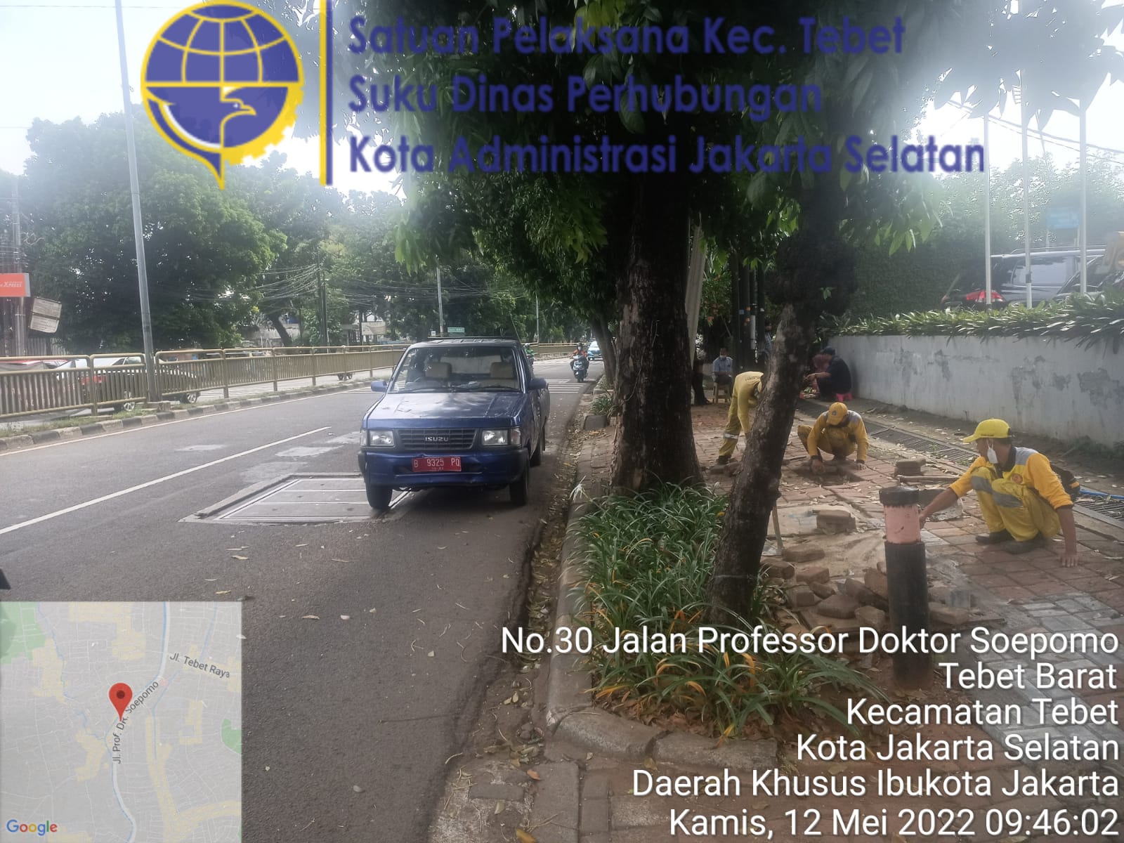Perbaikan Trotoar di Jalan Prof Dr Soepomo  Wilayah Tebet Jakarta Selatan